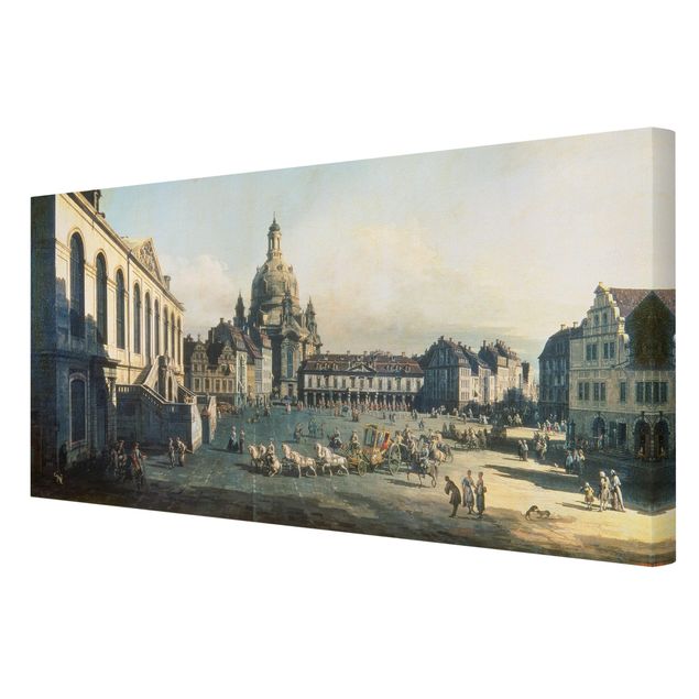 Kunst stilarter post impressionisme Bernardo Bellotto - New Market Square In Dresden From The Jüdenhof