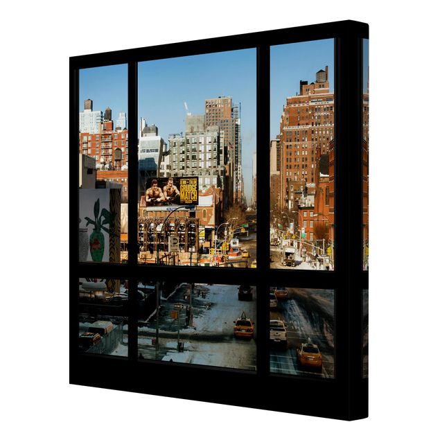 Billeder moderne View From Windows On Street In New York