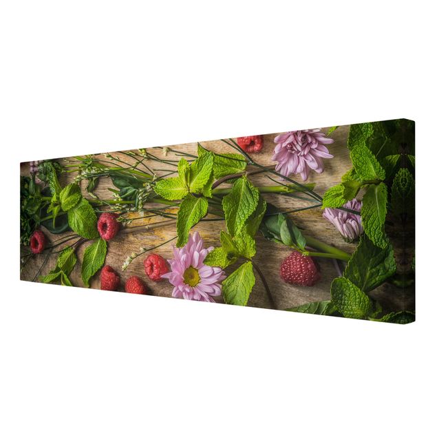 Billeder grøn Flowers Raspberries Mint