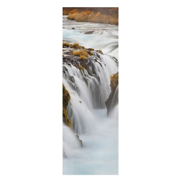 Billeder på lærred arkitektur og skyline Brúarfoss Waterfall In Iceland