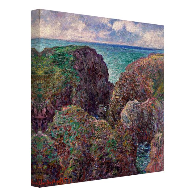 Billeder på lærred bjerge Claude Monet - Group of Rocks at Port-Goulphar
