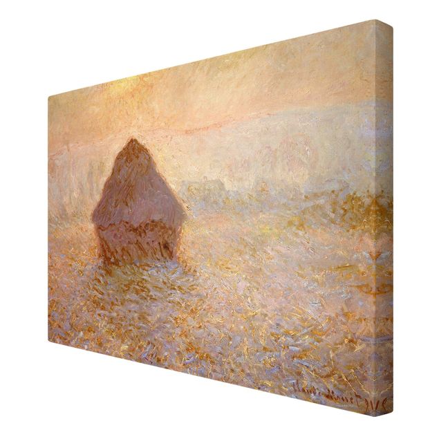 Billeder på lærred landskaber Claude Monet - Haystack In The Mist