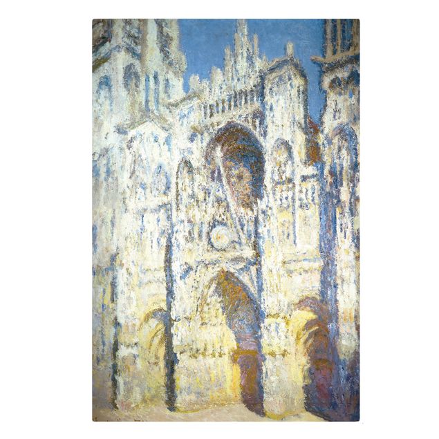 Billeder på lærred arkitektur og skyline Claude Monet - Portal of the Cathedral of Rouen