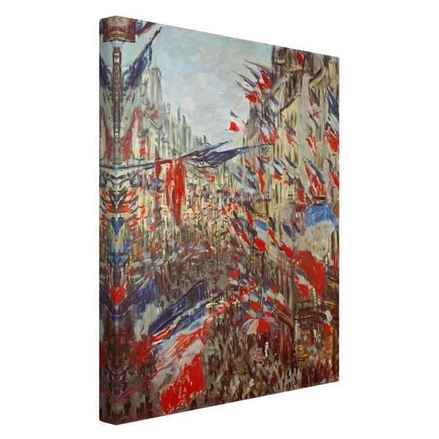 Kunst stilarter Claude Monet - The Rue Montorgueil with Flags