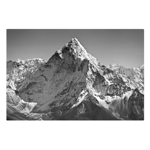 Billeder på lærred sort og hvid The Himalayas II