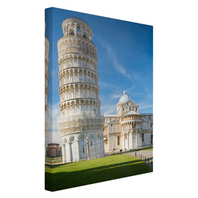 Billeder på lærred arkitektur og skyline The Leaning Tower of Pisa