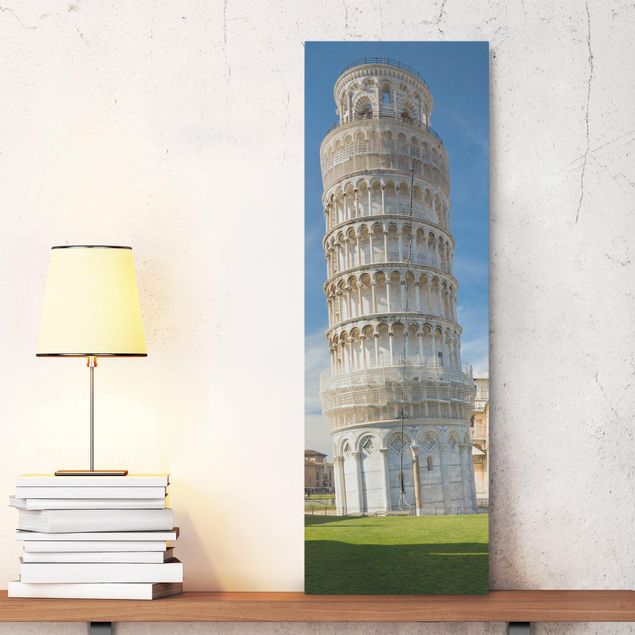 Billeder på lærred arkitektur og skyline The Leaning Tower of Pisa
