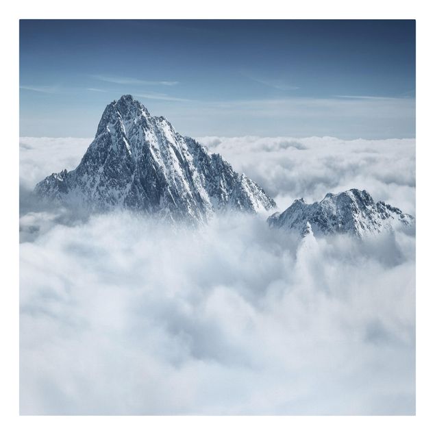 Billeder på lærred arkitektur og skyline The Alps Above The Clouds
