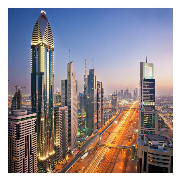 Billeder på lærred arkitektur og skyline Dubai