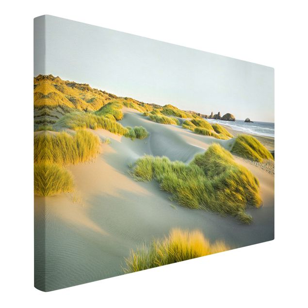 Billeder på lærred klitter Dunes And Grasses At The Sea