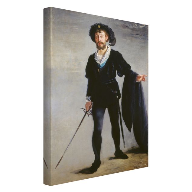 Billeder på lærred kunsttryk Edouard Manet - Jean-Baptiste Faure in the Role of Hamlet