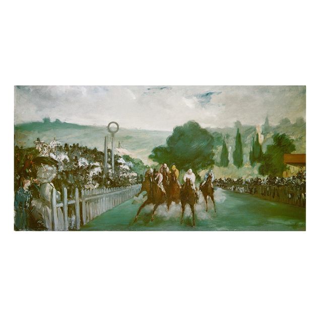 Billeder heste Edouard Manet - Races At Longchamp