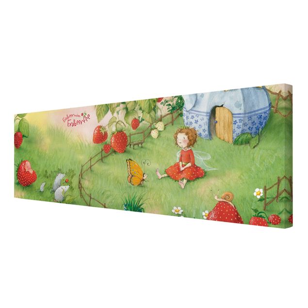 Billeder på lærred Little Strawberry Strawberry Fairy - In The Garden