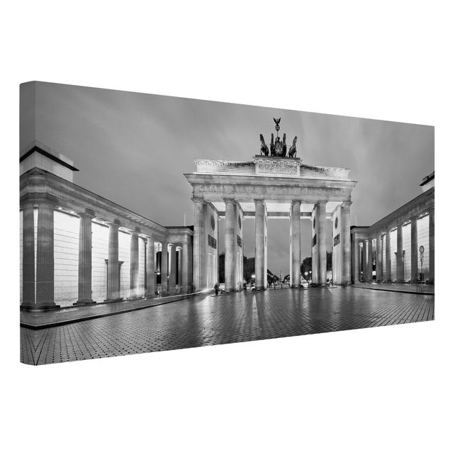 Billeder på lærred Paris Illuminated Brandenburg Gate II