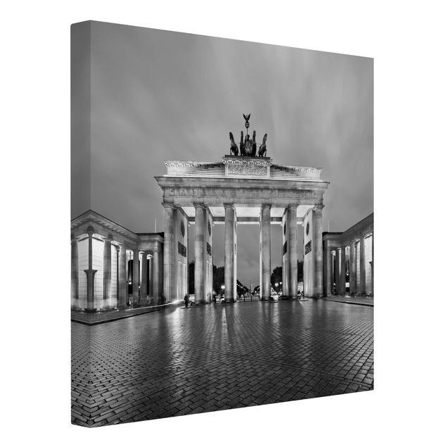Billeder på lærred Paris Illuminated Brandenburg Gate II