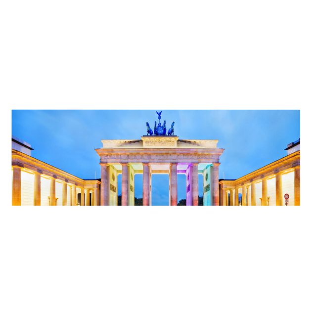 Billeder på lærred arkitektur og skyline Illuminated Brandenburg Gate