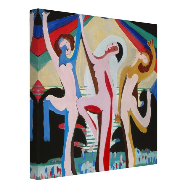 Billeder på lærred kunsttryk Ernst Ludwig Kirchner - colour Dance