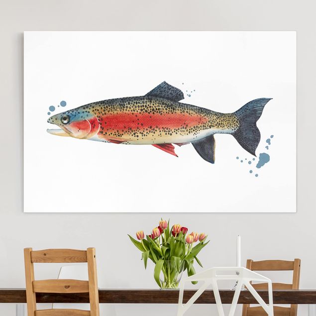 Billeder på lærred fisk Color Catch - Trout