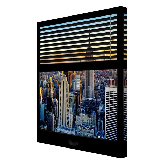 Billeder arkitektur og skyline Window View Blinds - Sunrise New York
