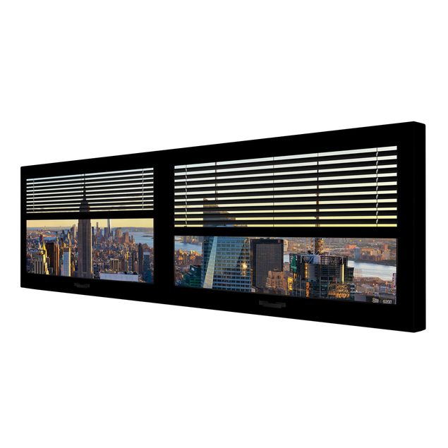 Billeder arkitektur og skyline Window View Blinds - Manhattan Evening