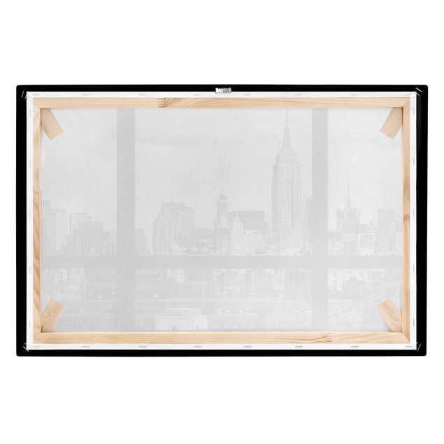 Billeder sort og hvid Window Manhattan Skyline black-white