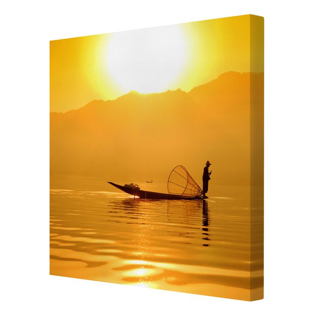 Billeder landskaber Fisherman And Sunrise