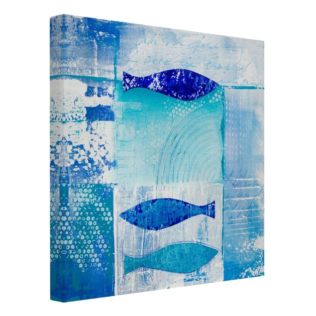 Billeder på lærred mønstre Fish In The Blue