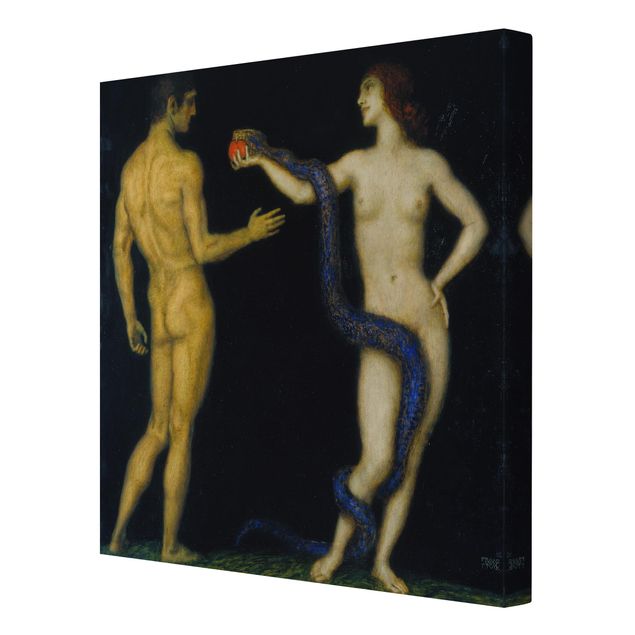 Billeder kunsttryk Franz von Stuck - Adam and Eve