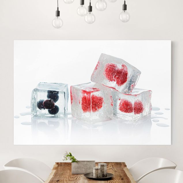 køkken dekorationer Friut In Ice Cubes