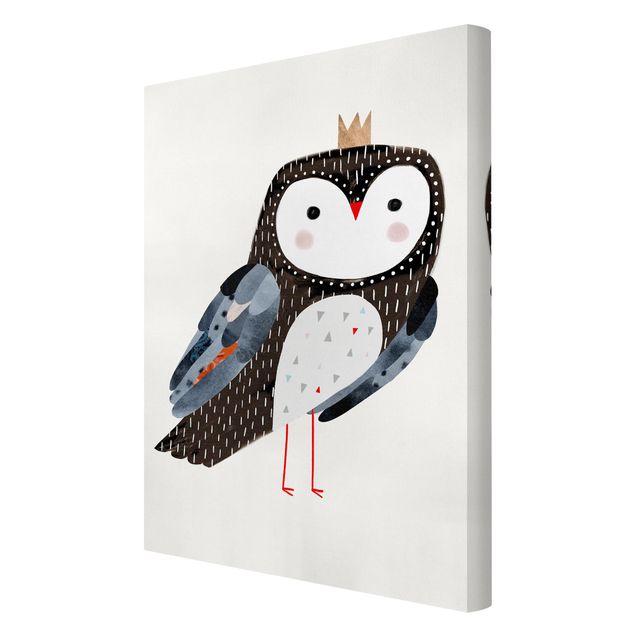 Lærredsbilleder Crowned Owl Dark