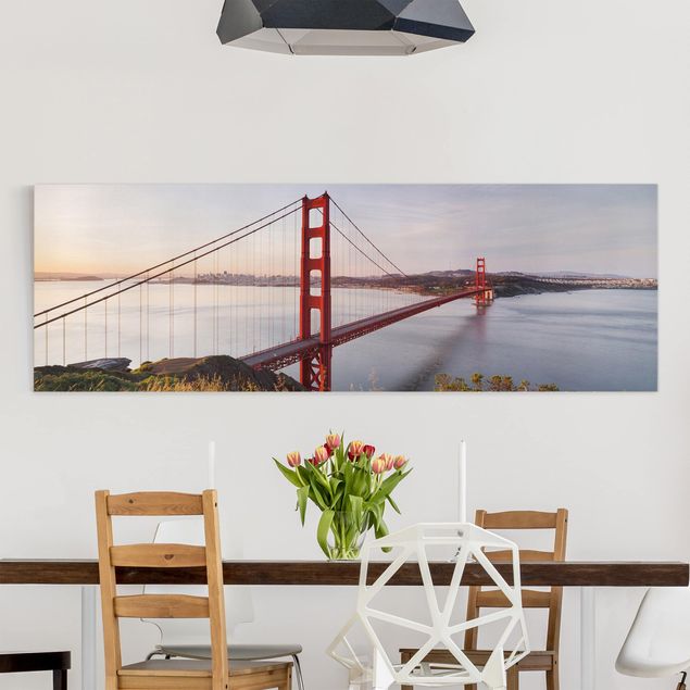Billeder på lærred arkitektur og skyline Golden Gate Bridge In San Francisco