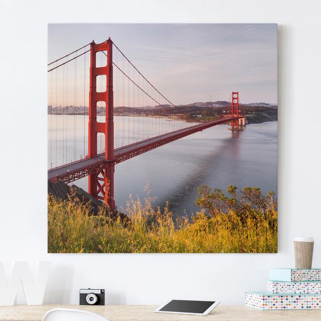Billeder på lærred arkitektur og skyline Golden Gate Bridge In San Francisco