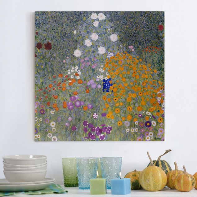 Kunst stilarter art deco Gustav Klimt - Cottage Garden