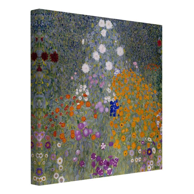 Billeder på lærred blomster Gustav Klimt - Cottage Garden