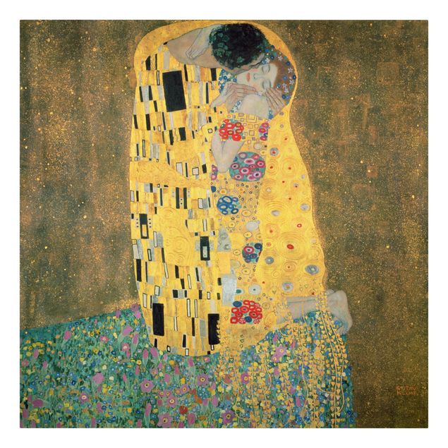 Billeder på lærred kunsttryk Gustav Klimt - The Kiss