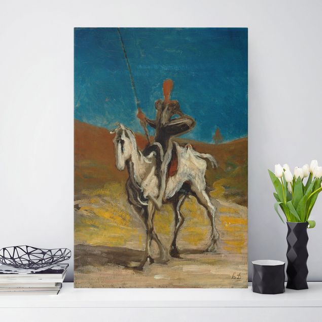 Billeder på lærred heste Honoré Daumier - Don Quixote