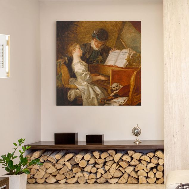 Kunst stilarter Jean Honoré Fragonard - The Piano Lesson