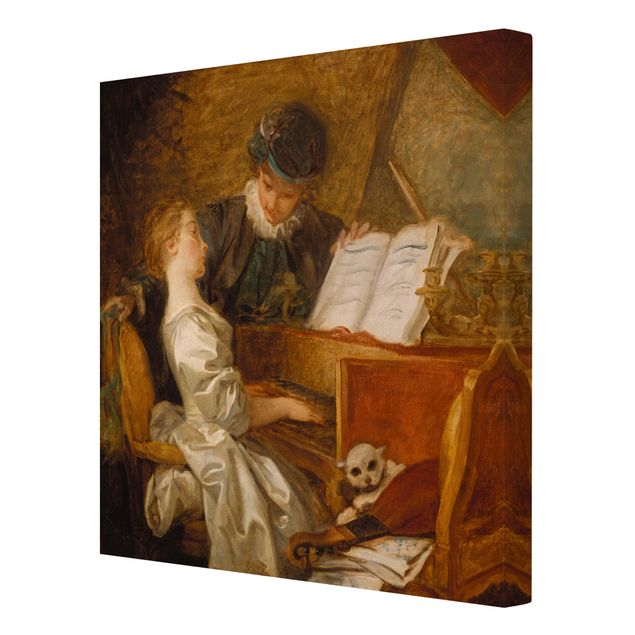 Billeder portræt Jean Honoré Fragonard - The Piano Lesson