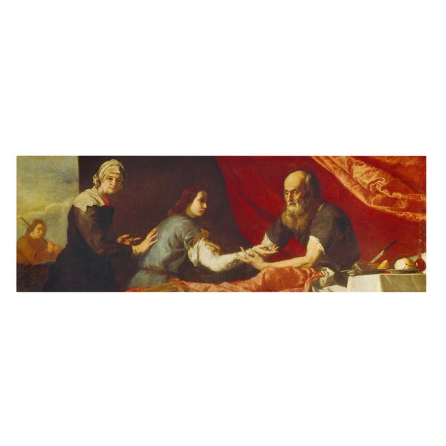 Billeder kunsttryk Jusepe De Ribera - Isaac Blessing Jacob