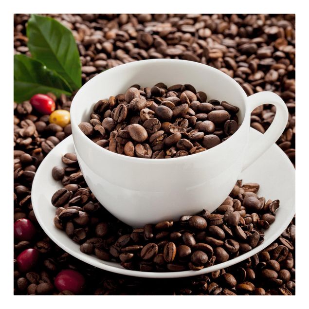 Billeder brun Coffee Cup With Roasted Coffee Beans