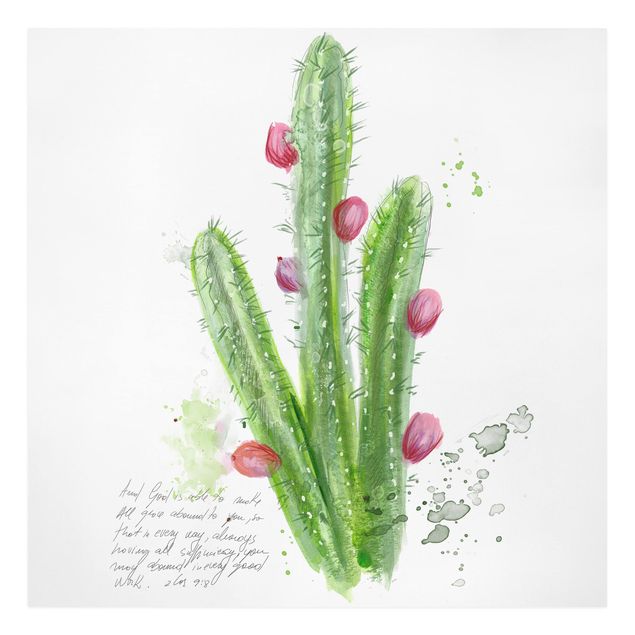 Billeder grøn Cactus With Bibel Verse II