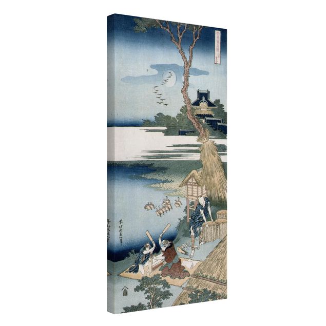 Billeder landskaber Katsushika Hokusai - A Peasant Crossing A Bridge