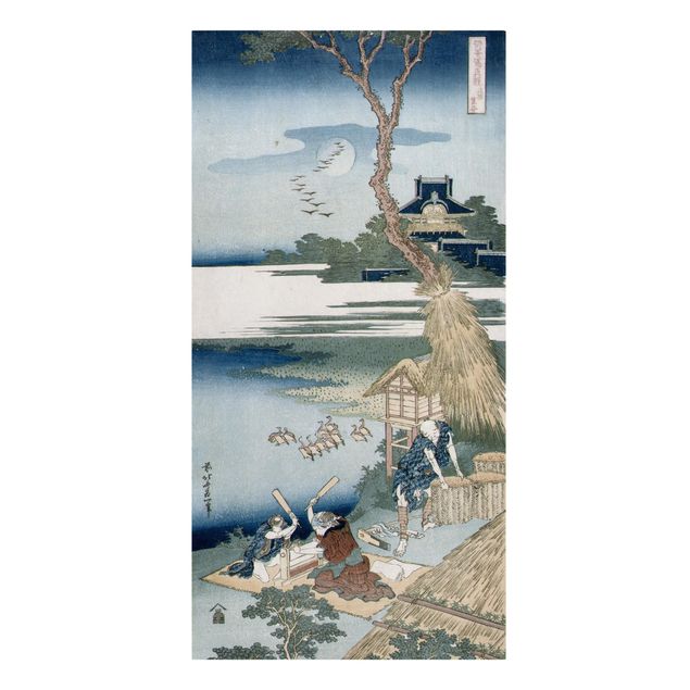 Billeder familie Katsushika Hokusai - A Peasant Crossing A Bridge