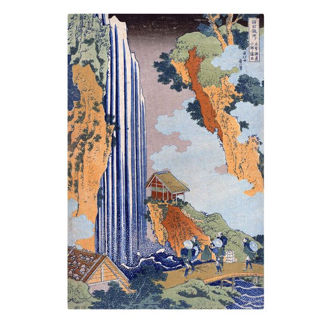 Billeder på lærred kunsttryk Katsushika Hokusai - Ono Waterfall on the Kisokaidô
