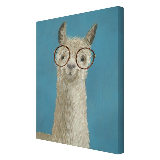 Billeder blå Lama With Glasses I