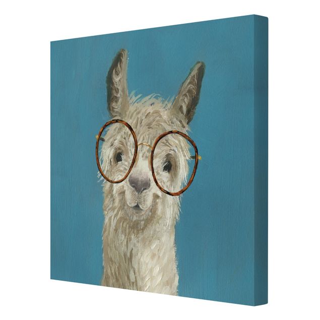 Billeder blå Lama With Glasses I