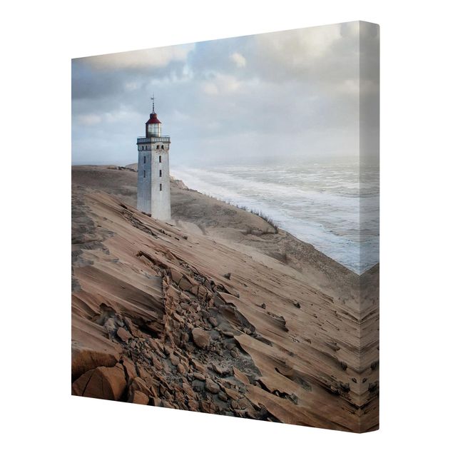 Billeder på lærred strande Lighthouse In Denmark
