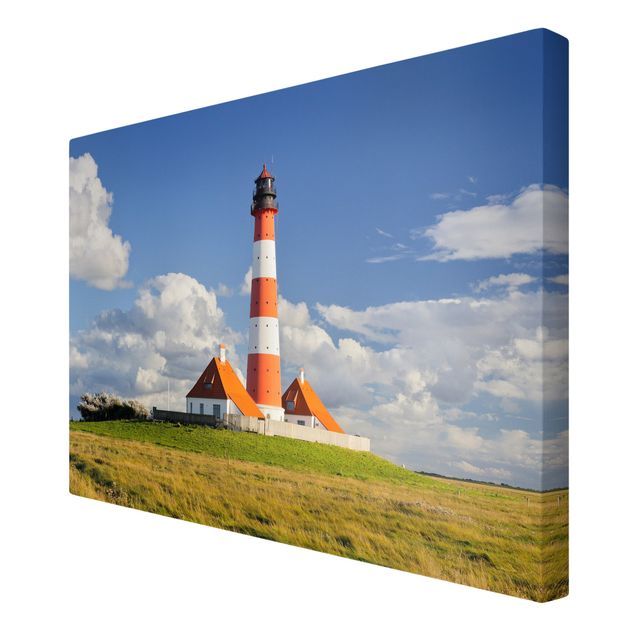Billeder på lærred strande Lighthouse In Schleswig-Holstein