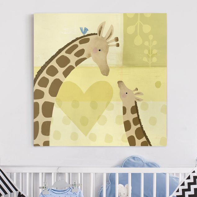 Billeder på lærred giraffer Mum And I - Giraffes