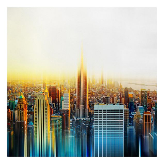 Billeder på lærred arkitektur og skyline Manhattan Abstract